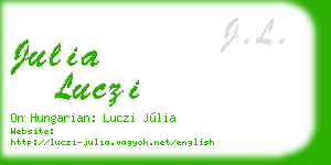 julia luczi business card