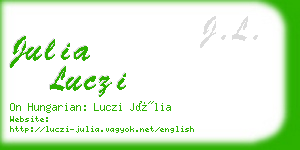 julia luczi business card